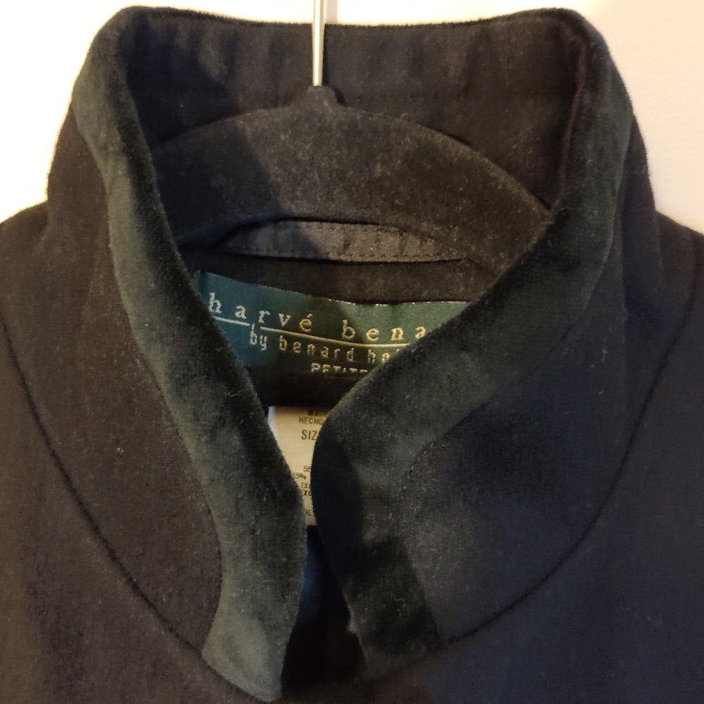 Harve Benard Black A-line Mock Neck Jacket - Picture 4 of 6